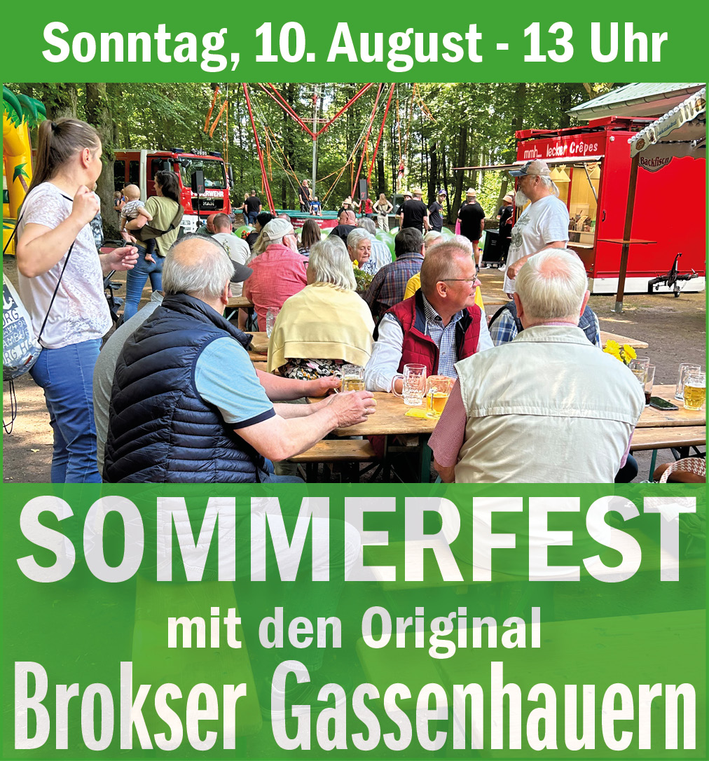 Sommerfest mit den Original Browser Gassenhauern am Sonntag, 10. August – 13 Uhr